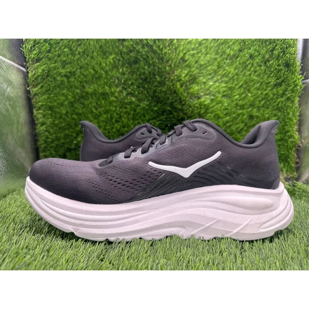 Hoka One One Clifton 11 1176572-BWHT Athletic Sneaker Mens 8D Black Mesh Jogging